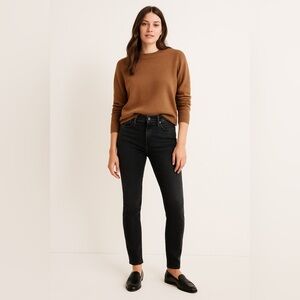 Madewell 10” High-Rise Skinny Black wash Jeans 27 Fall Minimalist Capsule closet